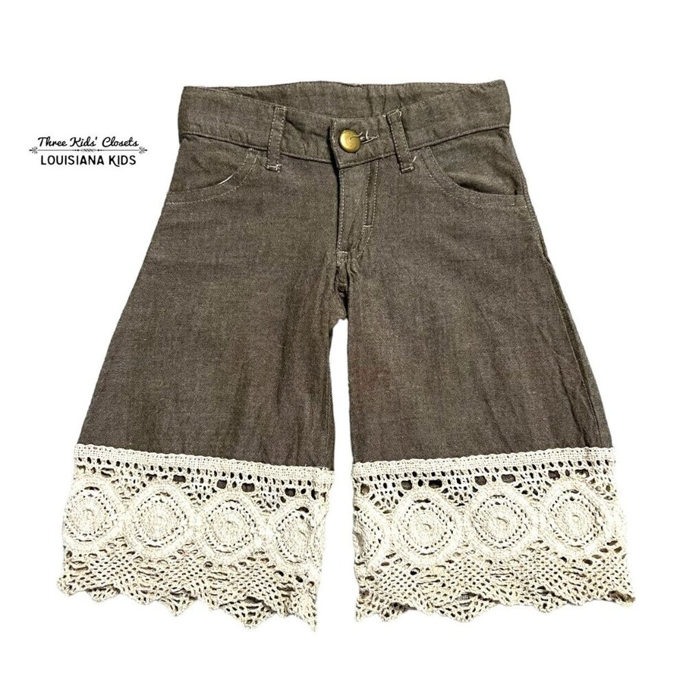 Persnickety 12m Brown Lace Detail Pants